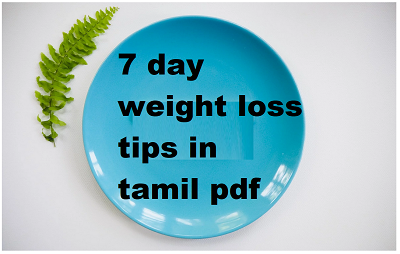 7 day weight loss tips in tamil pdf
